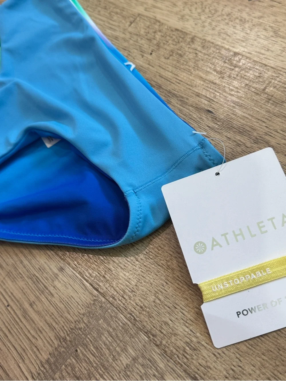 Athleta Girls Blue & Teal Gradient Bikini Bottoms